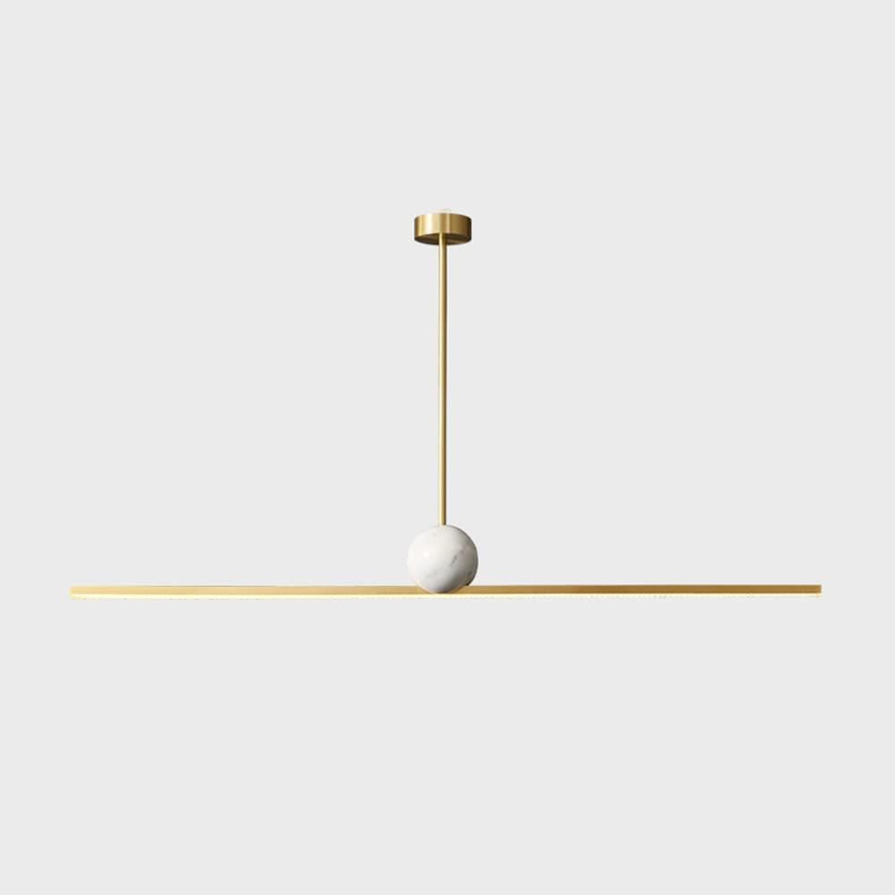 Miedziana lampa wisząca LED, marmurowa lampa wisząca o zmiennej intensywności, idealna do salonu, jadalni lub baru, artystyczny design, dekoracyjna oprawa do wnętrz