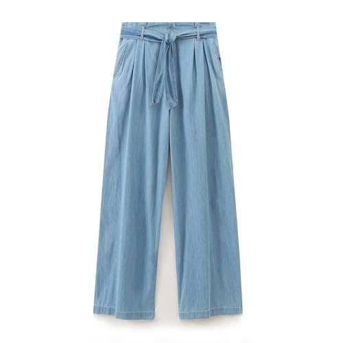 Archicolor Minimalist and Fashionable Sky Blue Loose Jeans Wide Leg