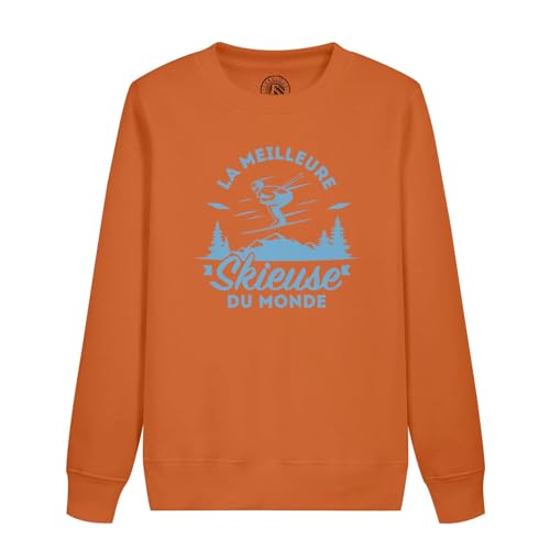 Sweat enfant skieuse du monde parfait pour vacances montagne