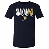 500 LEVEL Pascal Siakam Indiana Pacers Shirt - Pascal Siakam Indiana Pacers Elite WHT (True Navy, Large)