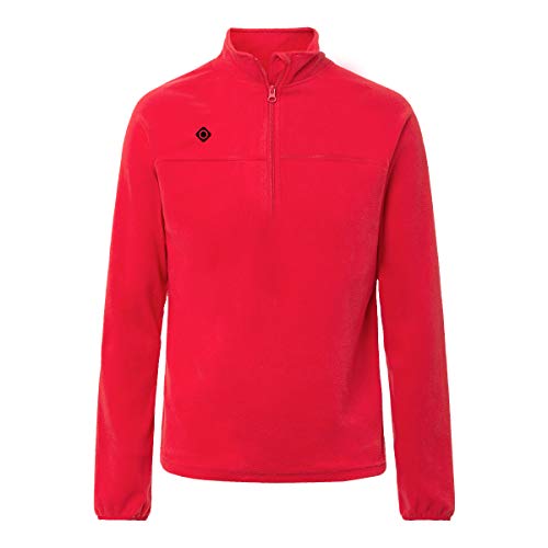 Izas - Forro Polar para Hombre - Chaqueta Polar con Cuello Alto y Cremallera - Forro Polar de Invierno Ligero y de Secado Rápido - Ideal para Actividades al Aire Libre - Sutton Rojo - M