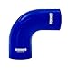 Mishimoto MMCP-R90-3540BL 90-Degree Silicone Transition Coupler, 3.50" to 4.00", Blue