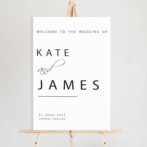 Personalized Wedding Welcome Sign - Custom Wedding Signs for Reception - Custom Wedding decorations Signs - Welcome to Our Wedding Sign #