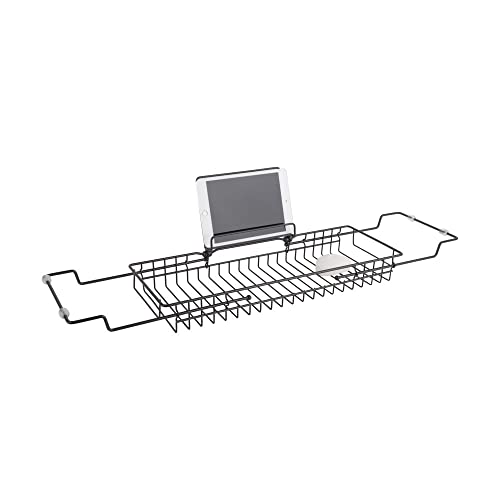 Present Time Ponte de banheira design metal Iglo - L. 61/86 cm, cor preta