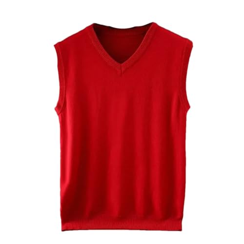 Wjnvfioo Men Cashmere Sleeveless Vest Sweater Solid Color Knitted Male Waistcoat Spring Autumn Sleeveless Sweater Vest