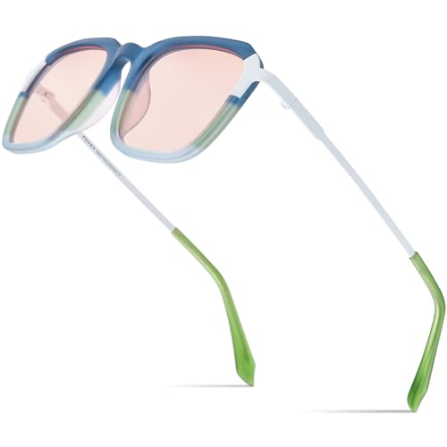 Colorful Acetate Titanium Polarized Sunglasses F85786T2