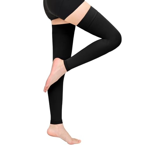 Image of 20-30 mmHg Compression Stockings for Women & Men,Thigh High Medical Compression Socks,Support Graduated Compression Hose Sock for Treatment Varicose Veins Swelling-Closed Toe /Open Toe /Footless