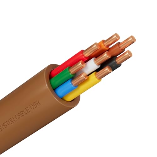 Syston 18/8 Thermostat Doorbell HVAC Heating Control Cable Wire 18 AWG 8 Conductors 100% Solid Copper Conductors CL3R/FT4/CMR Riser-Rated UV Resistant RoHS for Low Voltage Applications Use
