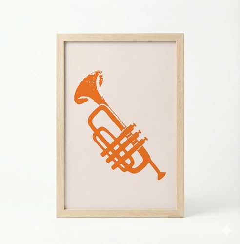 Image of BLINKART Jazz Music Aesthetic Modern Art Walls With Frame | Natural Wood Texture | Living Room Bedroom Office Wall Decoration | Poster Home Decor Frames Wall Bedroom | 12x8 Inches (D580)