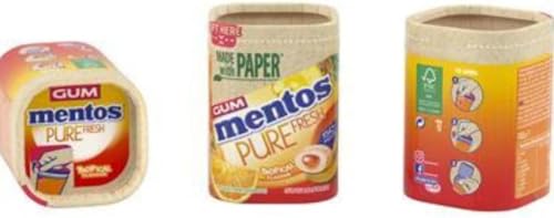Mentos Gum Pure Fresh Paperboard Tropical