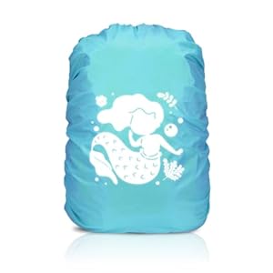 Capaneus Reflektierender Rucksack Regenschutz 35-40L Meerjungfrau