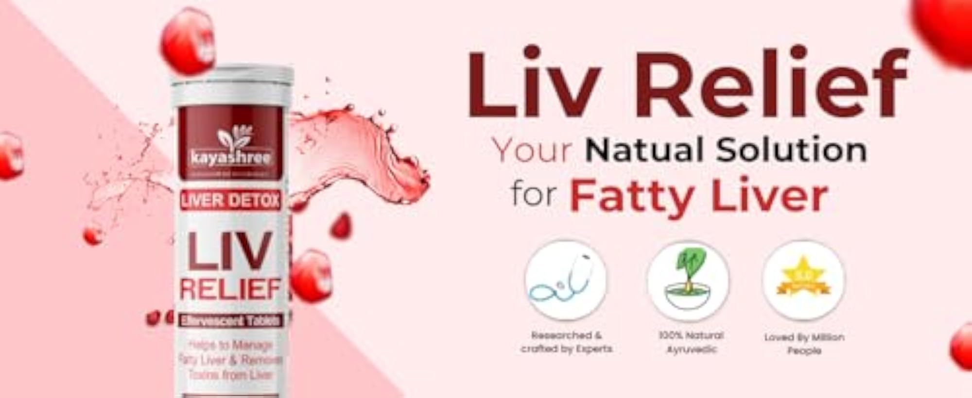 Kayashree Liv Relief Effervescent Tablets for Liver Detox