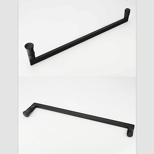 Poignée de porte de douche en acier inoxydable durable noir 4