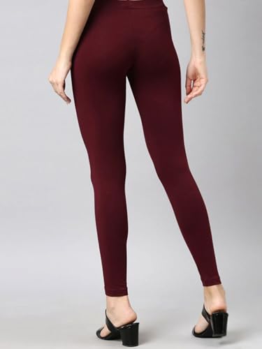Image of JUNEBERRY Pure Cotton Skinny Fit Ankle Length Leggings Combo (Pack of 2)