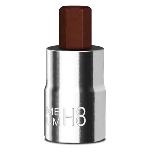 BLACKROBOT 8 mm Hex Bit Socket 1/2 Inch Drive H8 Allen Key Socket Metric Full Polished S2 Steel Head Made For Repairing