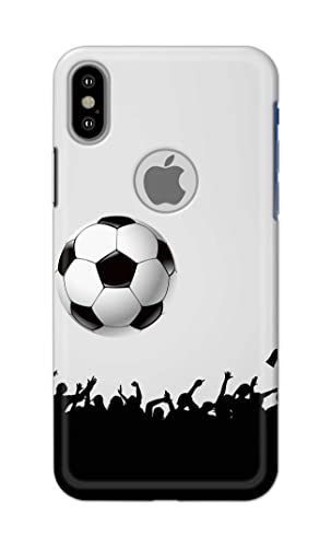 Image of Printed Hard Back Cover Case for Apple iPhone X | iPhone 10 | iPhone Xs | iPhone 10s Logo View Back Cover (Football Icon) -702