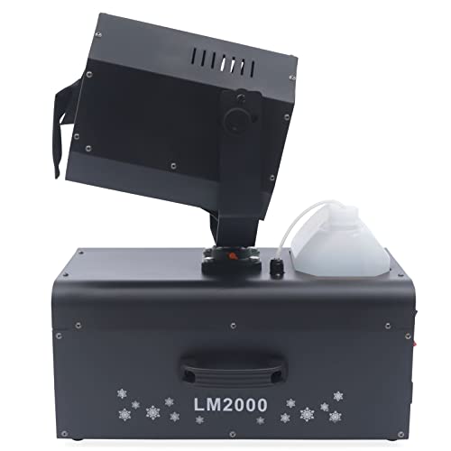 Fake Snowflake Machine 2000W Indoor & Outdoor Artificial Snow Machine, High Output Remote Control Snow Making Machine 90° Moving Head Snow Effect Machine for Parties, Stage Shows, Concerts