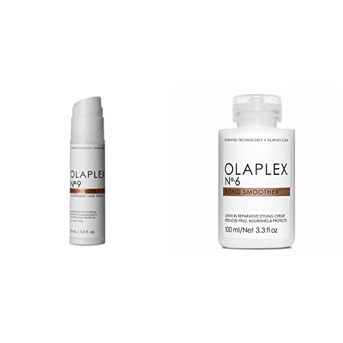 OLAPLEX No.9 Protective Hair Serum, 90 ml (Pack of 1) & No.6 Bond Smoother, 100ml
