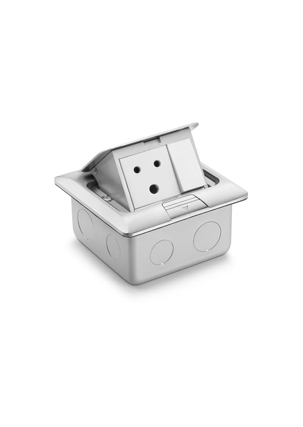 Honey well MK 3M Pop Up Floor Box with 6A Switch and Socket, Silver-picture-25