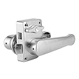 RV Bathroom Door Knob, RV Door Locks for Travel, Locking Door Levers Toilet Bathroom Bedroom Handle Knob Polished Chrome for Camper RV Yacht