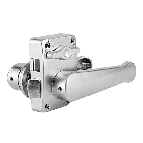 Image of Qiilu RV Door, RV Door Locks for Travel, Locking Door Levers Toilet Bathroom Bedroom Handle Knob Polished Chrome for RV Yacht