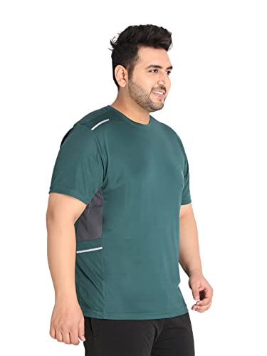 Image of CHKOKKO Men's Polyester Regular Fit Solid Sports T-Shirt