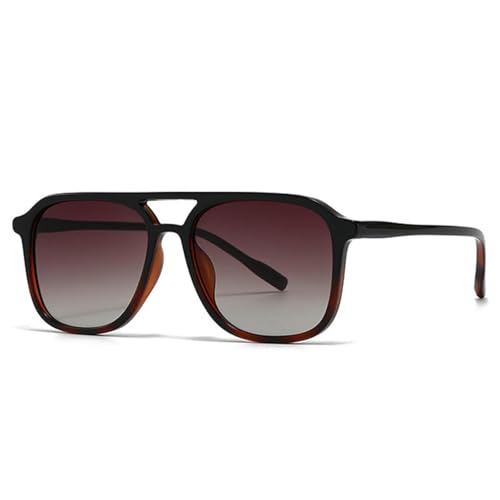 Lunettes de soleil rétro à double pont homme et femme tendance été