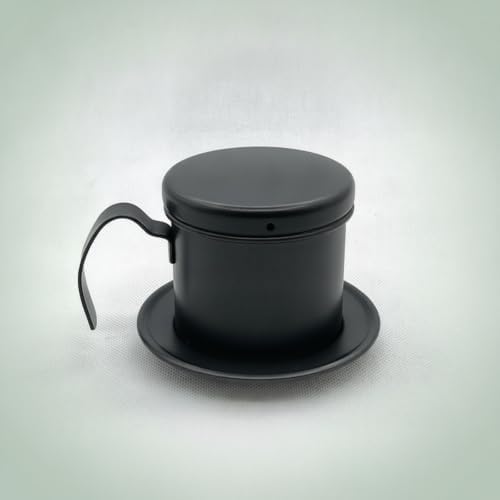 rockible Vietnamese Coffee Dripper Manual Vietnamese Coffee Maker Compact Phin Brewer for Office, Travel, Silver - 2