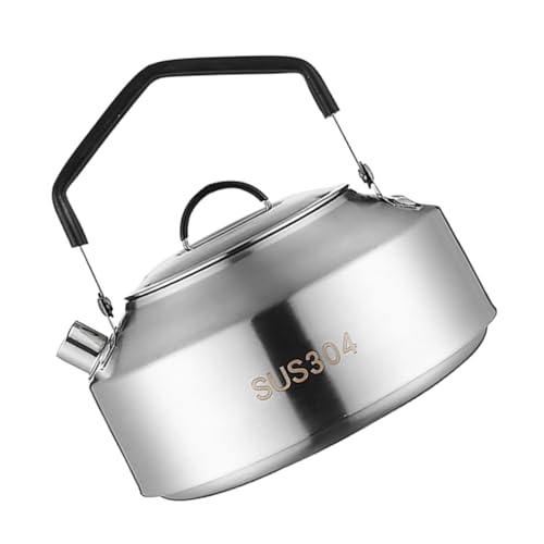 BRIGHTFUFU Large Capacity Stainless Steel Kettle Ideal for Camping Hiking Outdoor Activities Boil Tea Water Milk