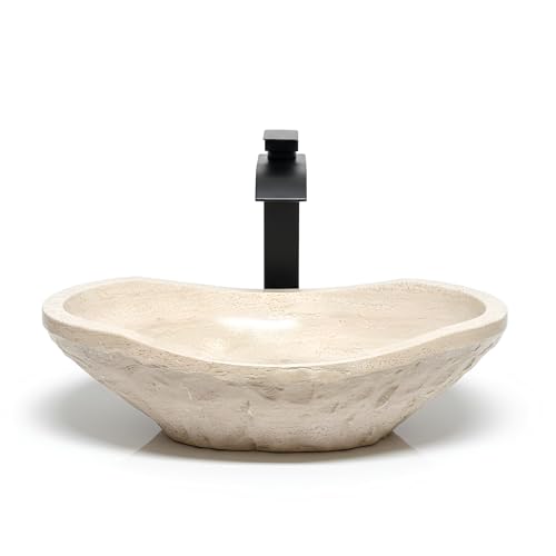 Shades of Nature Travertine Bathroom Sink - Modern...