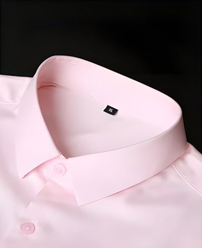 Image of Men's Satin Solid Full Sleeves Regular Fit Shirt