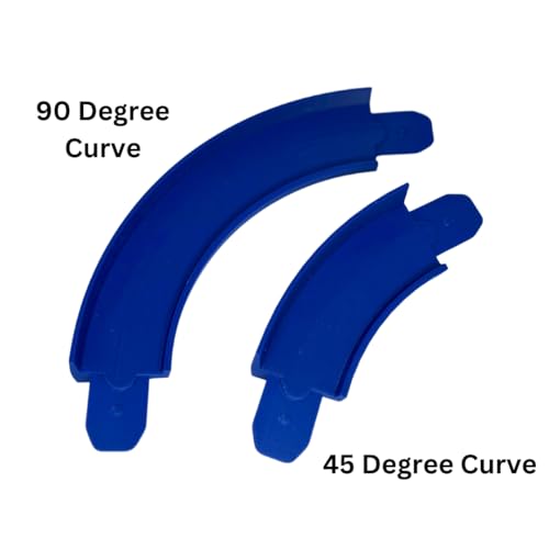 Image of 90 Degree Curved Tracks Compatible with Hot Wheels Racetracks | Create Epic Race Tracks | 90 Degree Turns Multipacks | Made in USA (90 Degree, 5-Pack)