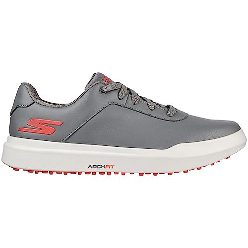 Skechers Mens Relaxed Fit: GO Golf Drive 5 Trainers Grey/Red 10 (45)