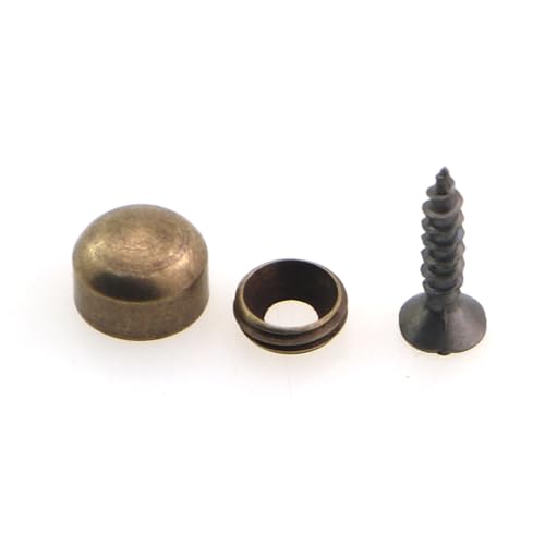 8 tornillos decorativos de latón autorroscantes 9mm para muebles miniatura 4