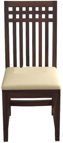 Image of AADITYA WOODS Solid Sheesham Wood 4 Seater Dining Table Set with Chairs & Bench for Living Room Home | Wooden Table Set for Office Restaurant Modern Dining Room Set (ad-Walnut4sB)