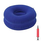 ANABIUP 2 Pack Inflatable Donut Pillow Cushion Inflatable Ring Cushion Seat 15 Inch Round Inflatable Cushion Portable Donut Cushion Pillow for Home Office Chair Wheelchair Car Dark Blue