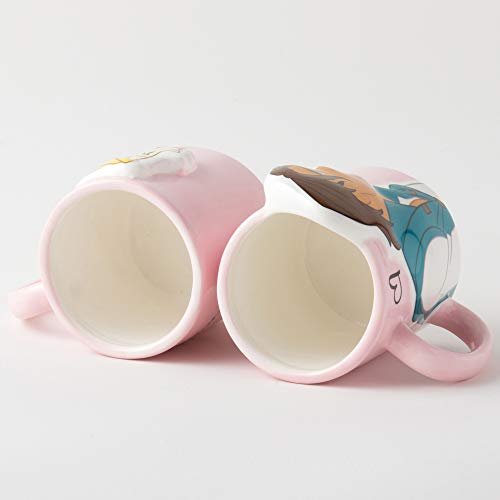 Disney Rapunzel on the Tower SAN2475 Rapunzel & Flynrider Kiss Pair Porcelain Mug