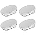 Melakee Car Wheel Center Caps Cover Kit Outer 58mm 2.28 inches Inner 54mm 2.12 inches Snap-in Universal Plastic Wheel Hub Covers Decor Kit Cars Rims Center Hub Cover Caps Accessories, 4PCS Silver