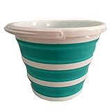 CUBO PLEGABLE CIRCULAR AZUL 10L
