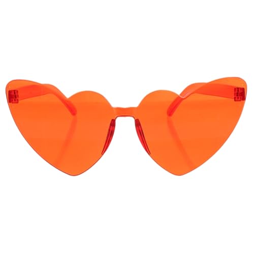 FRCOLOR Heart Sunglasses Party Supplies Rimless Heart Shape Sunglasses for Women Fashionable Material Decorative Glasses