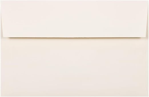 JAM PAPER A9 Strathmore Invitation Envelopes - 5 3/4 x 8 3/4 - Natural White Wove - 50/Pack
