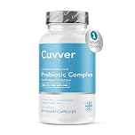 Cuvver Probiotics Complex - Gut Health & Bloating Relief – Organic Prebiotics - 30 Billion CFU - 10 Bacterial Cultures - Vegan Supplement for Men & Women - 30 Capsules - 1 Month Supply - Made in UK