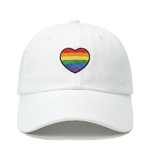 Giavuwn Embroidered Pride Hat LGBT Cap Low Profile Distressed Dad Hat