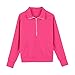 Rjognt Sets For Girls Outfit For 11-12 Toddler Boys Girls Half Zip 2 Piece Sweatsuits for Teens Kids Thumb Hole Sweatshirts and Jogger Sweatpants Sweat Set Fashion With Pockets Hot Pink