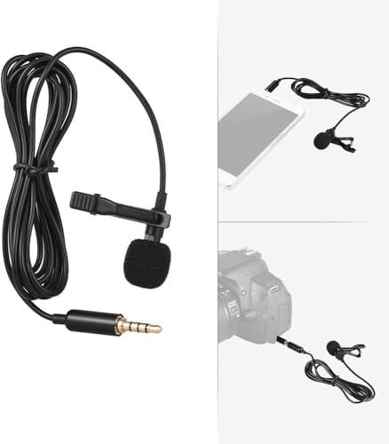 Image of coku 1.5 Meter Wired Collar Mic for Mobile, YouTube, Singing & PC | Lavalier Microphone with Noise Filter for Smartphone, DSLR, Laptop, Audio & Voice Recording - Plug & Play (1.5 Meter)
