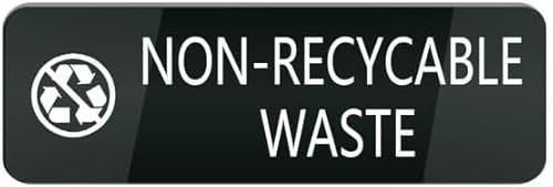 Acrylic Plastic Sign Non Recycable Waste Sign for Front Door Signs for House Business Home Aluminum Signs for Office Gate Window No Fade 3x9 Inch
