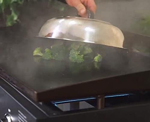 Zbxfcsh Griddle Accessories 12 Inch Round Stainless Steel Basting Griddle Cover - Cheese Melting Dome And Steaming Cover, Best For Use In Flat Top Griddle Grill Cooking Indoor Or Outdoor #TOP6