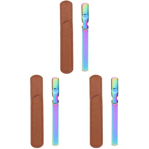 FRCOLOR 3pezzi Striscia Polishing Per Unghie Inossidabile Strumento Per Manicure e Facile Usare Per Esperti e Principianti