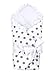 TupTam Copertina Avvolgente Bebè per Neonati con Fiocco, Punti Bianco, 70 x 70 cm