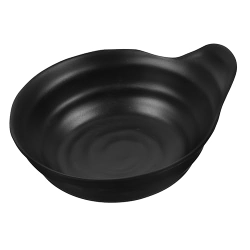 CONGARTENO Melamine Tableware Flatware Bowls Vinegar Bowl Sauce Plate Sauce Dishes for Dipping Appetizer Bowl Dipping Sauce Bowl Seasoning Container Soy Sauce Container Small Dishes Black